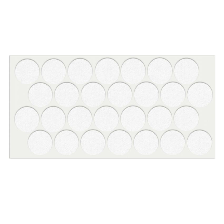 Almohadilla de fieltro autoadhesiva Ø28mm - Blanca – Furnica