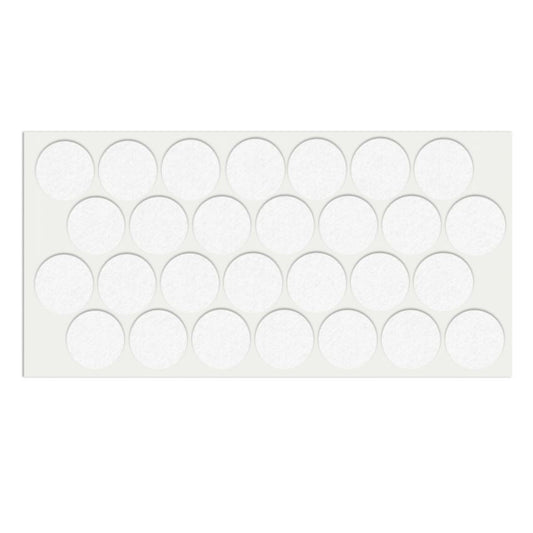 Almohadilla de fieltro autoadhesiva Ø28mm - Blanca – Furnica