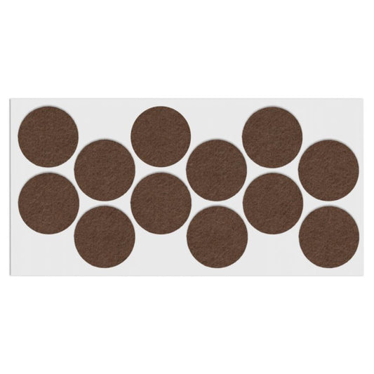 Almohadilla de fieltro autoadhesiva Ø40mm marrón – Furnica