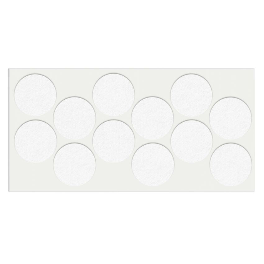 Almohadilla de fieltro autoadhesiva Ø40mm blanca – Furnica