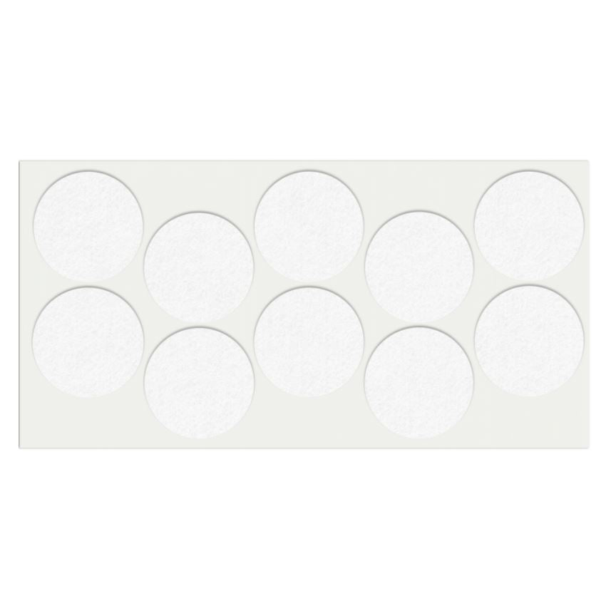Almohadilla de fieltro autoadhesiva Ø45mm blanca – Furnica