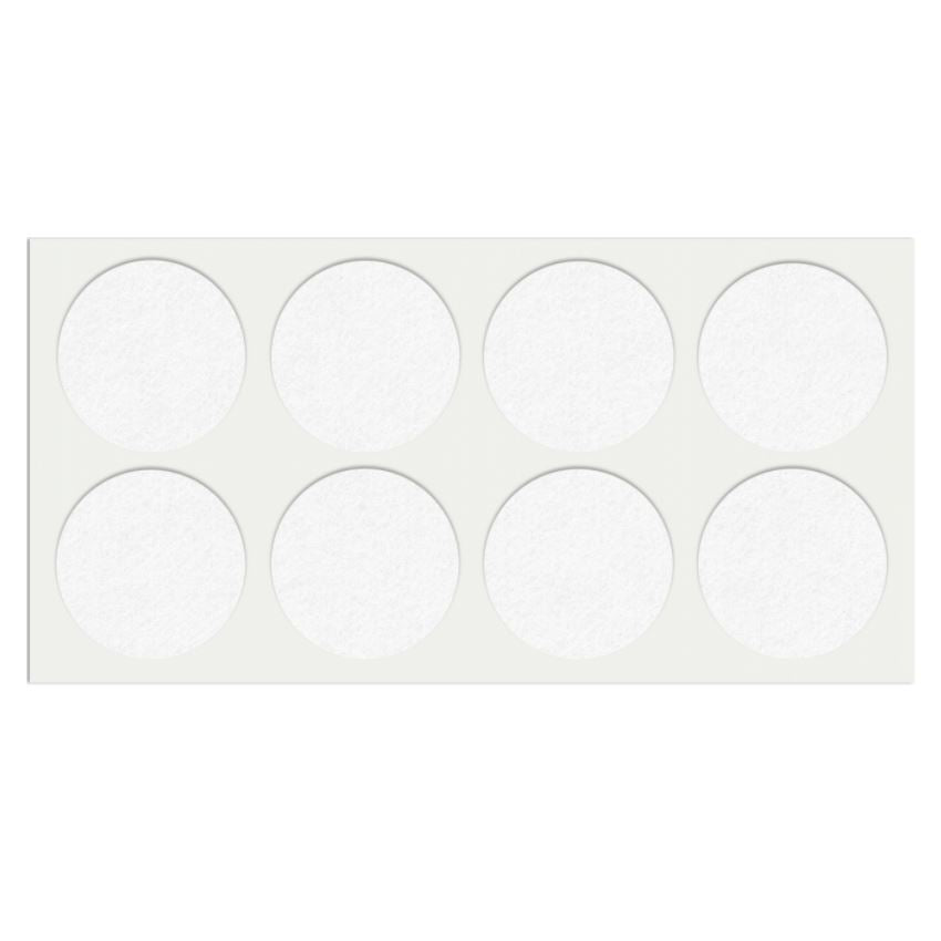 Almohadilla de fieltro autoadhesiva Ø50mm blanca – Furnica