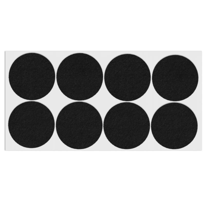 Almohadilla de fieltro autoadhesiva Ø55mm negra – Furnica