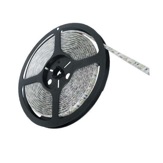 Cinta LED autoadhesiva, 5 metros, IP54, LED300, SMD5050 – Blanco Cálido – Furnica