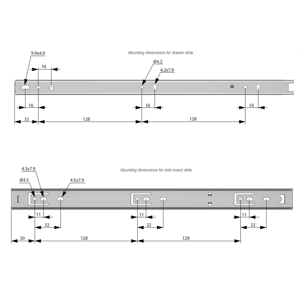 Conjunto de guías de rodamiento de bolas (izquierda y derecha), H27 (13) – Furnica
