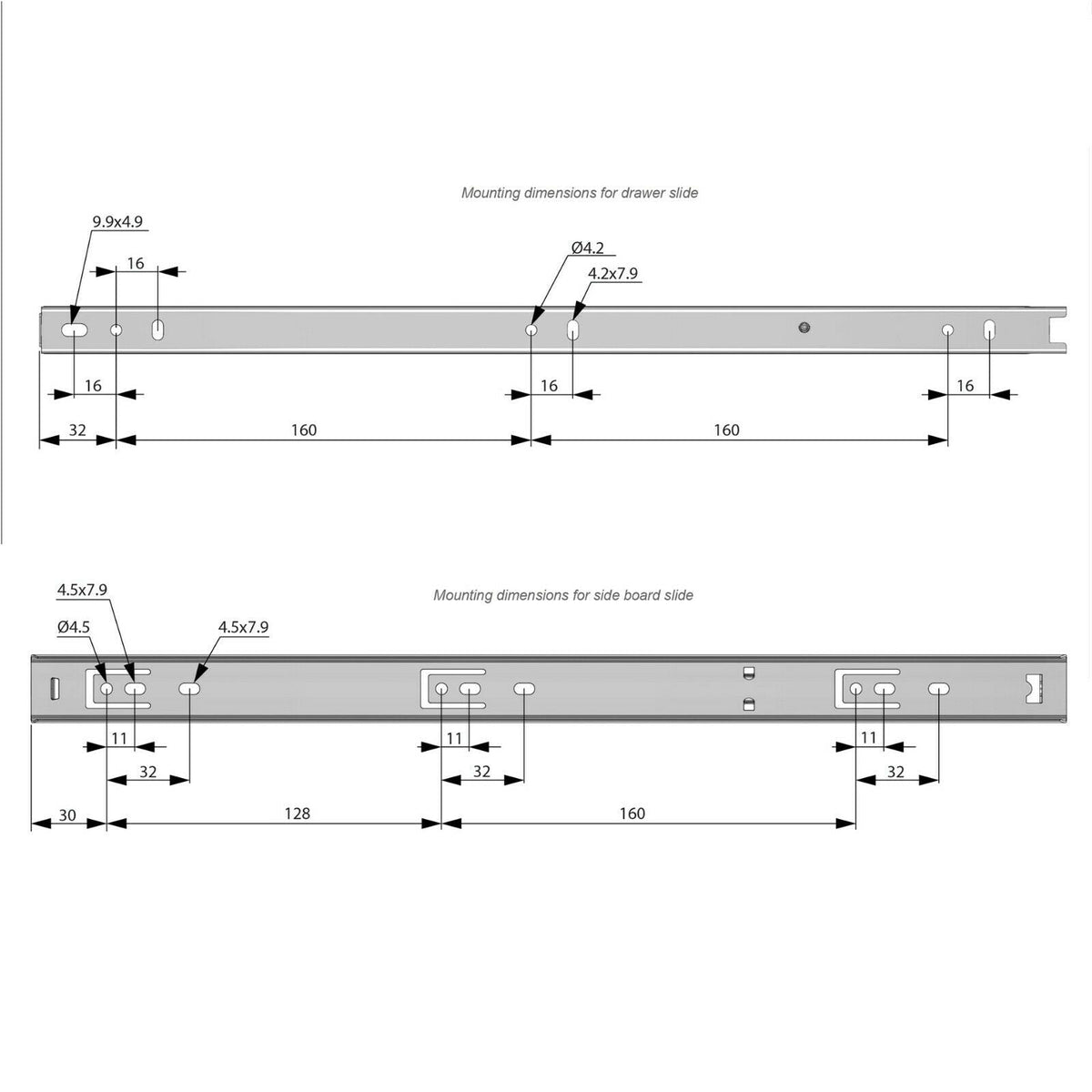 Conjunto de guías de rodamiento de bolas (izquierda y derecha), H27 (12) – Furnica