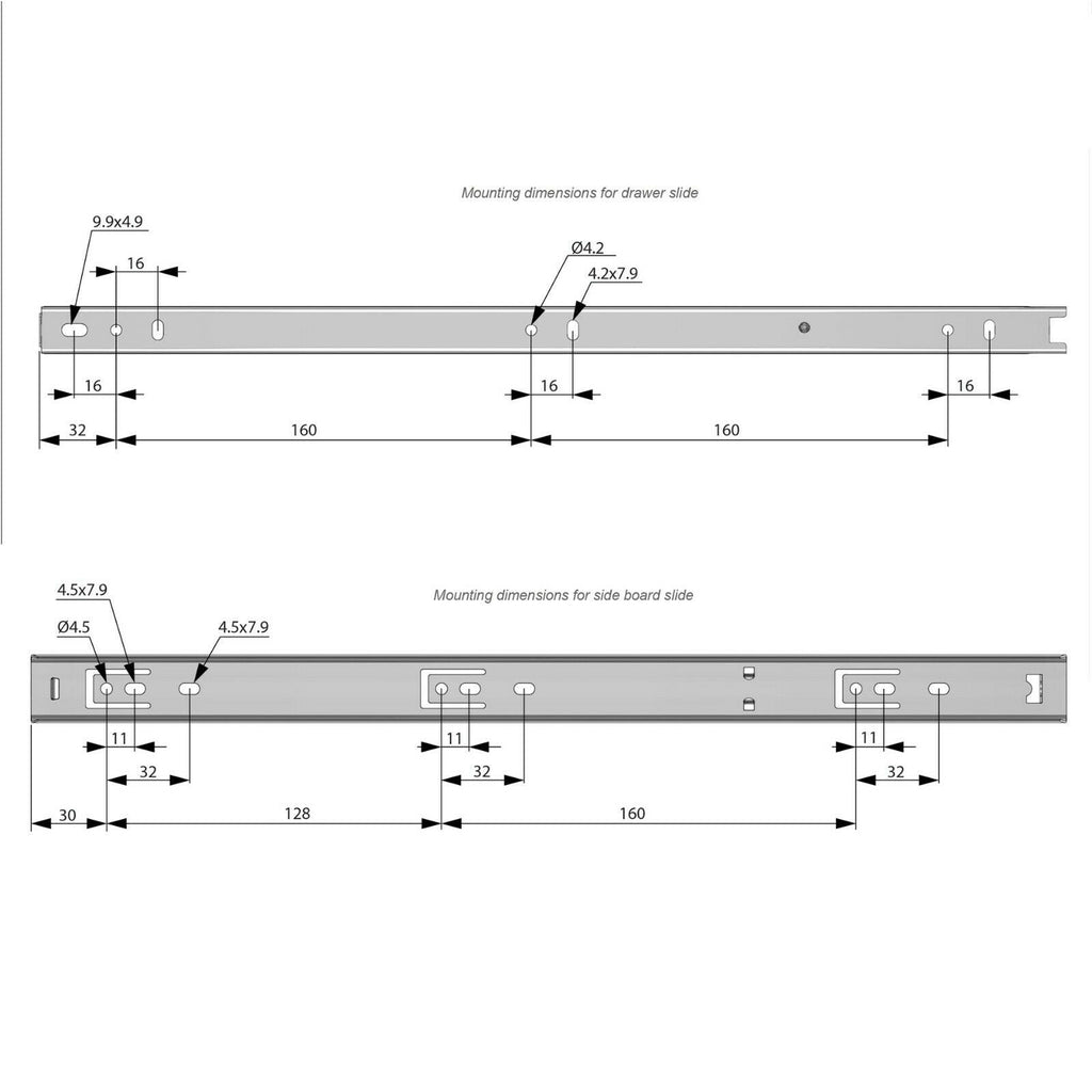 Conjunto de guías de rodamiento de bolas (izquierda y derecha), H27