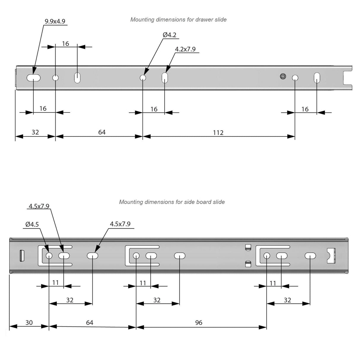 Conjunto de guías de rodamiento de bolas (izquierda y derecha), H27 (15) – Furnica