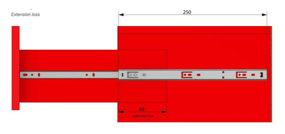 Conjunto de guías de rodamiento de bolas (izquierda y derecha), H27 (9) – Furnica