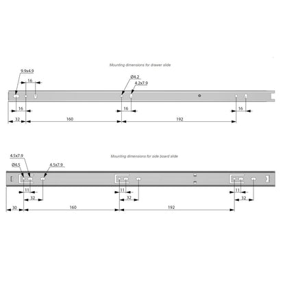 Conjunto de guías de rodamiento de bolas (izquierda y derecha), H27 (11) – Furnica