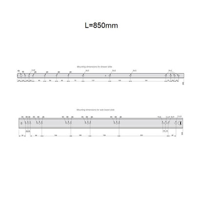 Conjunto de guías de rodamiento de bolas (izquierda y derecha), H53 (14) – Furnica