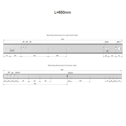 Conjunto de guías de rodamiento de bolas (izquierda y derecha), H53 (10) – Furnica