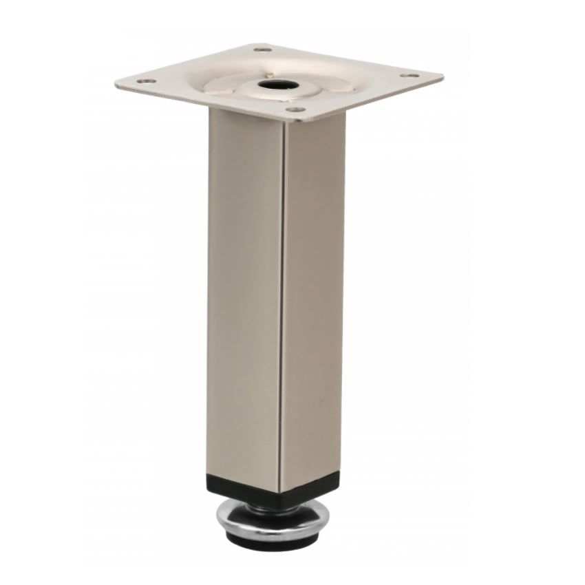 Pata de mueble cuadrada de 25x25mm - A120mm - Satinado – Furnica