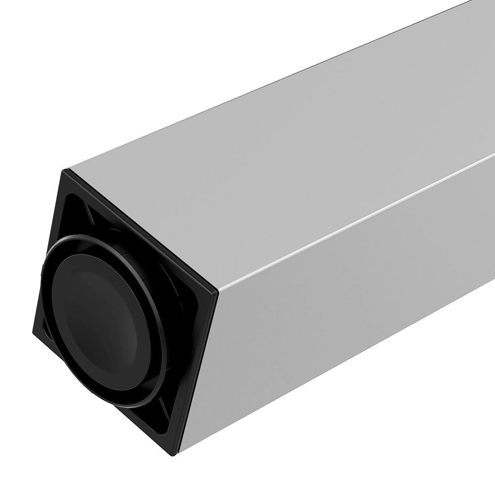 Pata de mueble cuadrada de 710 mm, de aluminio, con placa de montaje de ZnAl