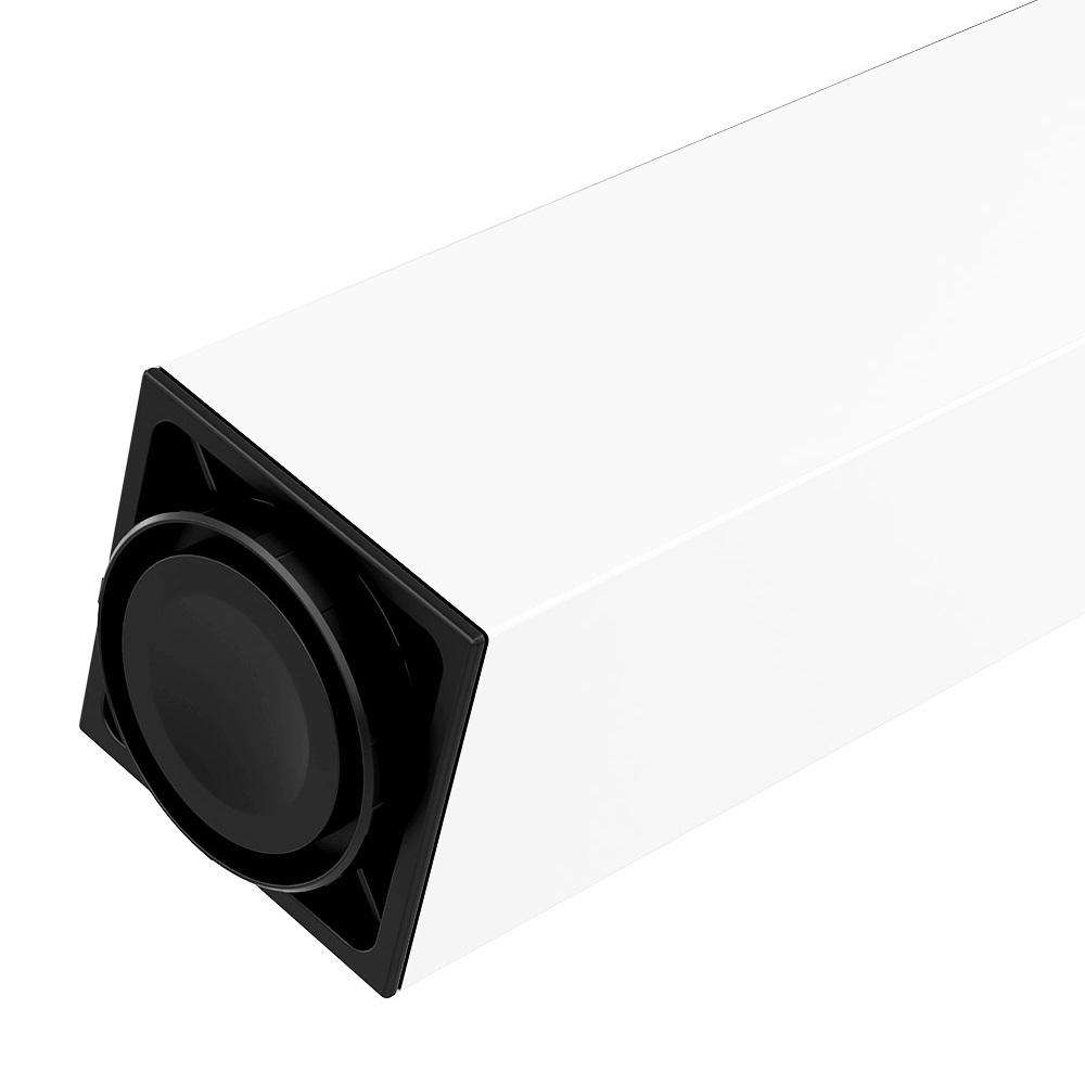 Pata de mueble cuadrada de 710 mm, blanca, placa de montaje de ZnAl (3) – Furnica