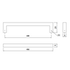 MODERNO - Tirador de muebles de 448 mm - Cromo