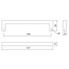 MODERNO - Tirador de muebles de 128 mm - Negro mate