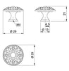 Perilla de gabinete vintage - Ø29mm - latón antiguo