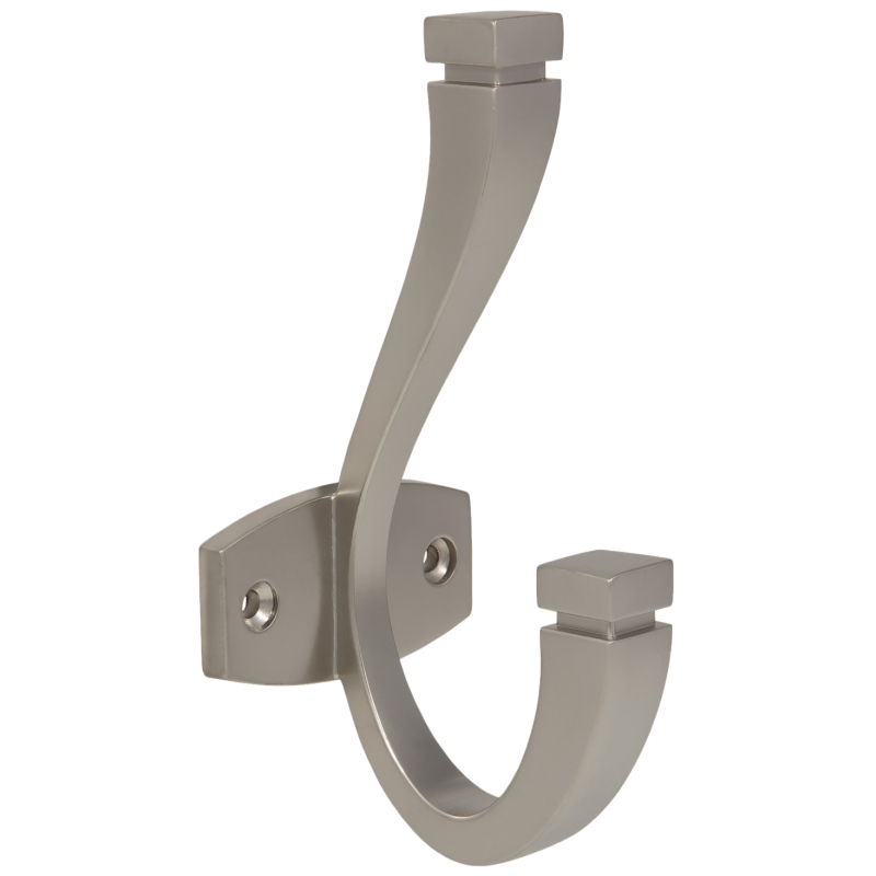 Doble gancho para sombrero y abrigo - 128mm - Satinado – Furnica