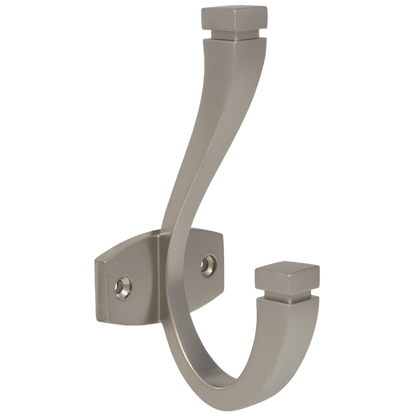 Doble gancho para sombrero y abrigo - 128mm - Satinado – Furnica