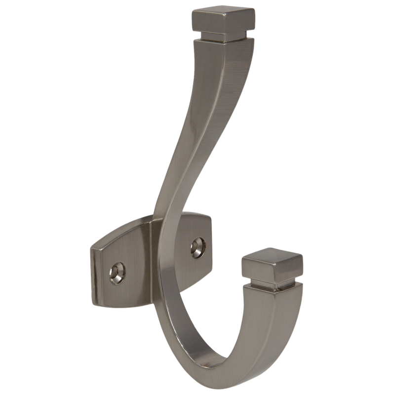 Doble gancho para sombrero y abrigo - 128mm - Acero cepillado – Furnica