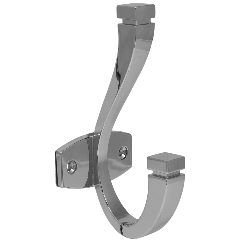 Doble gancho para sombrero y abrigo - 128mm - Cromo – Furnica