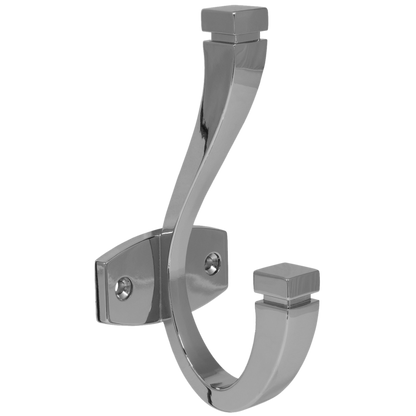 Doble gancho para sombrero y abrigo - 128mm - Cromo – Furnica