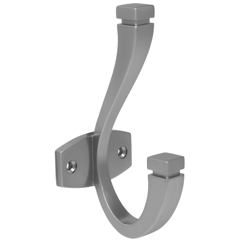 Doble gancho para sombrero y abrigo - 128mm - Plateado – Furnica