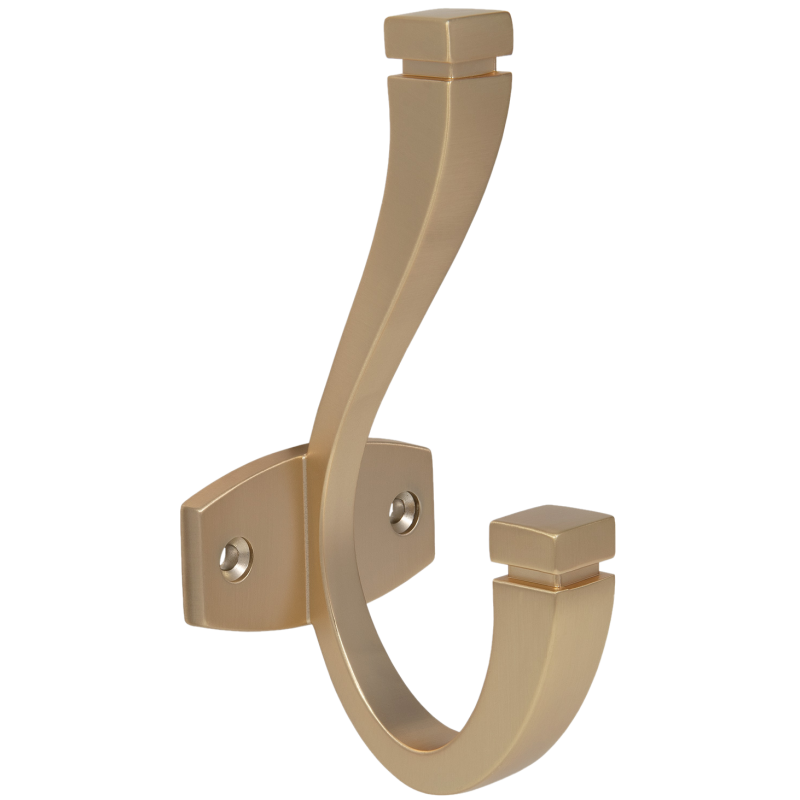 Doble gancho para sombrero y abrigo - 128mm - Dorado mate – Furnica