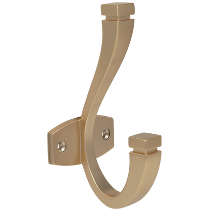 Doble gancho para sombrero y abrigo - 128mm - Dorado mate – Furnica