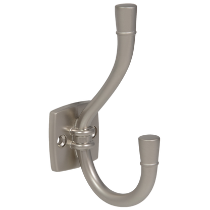Doble gancho para sombrero y abrigo - 115mm - Satinado – Furnica