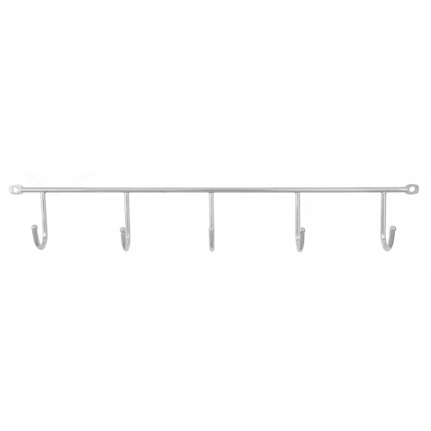 Riel de ropa montado en la pared L=400mm, 5 ganchos – Furnica