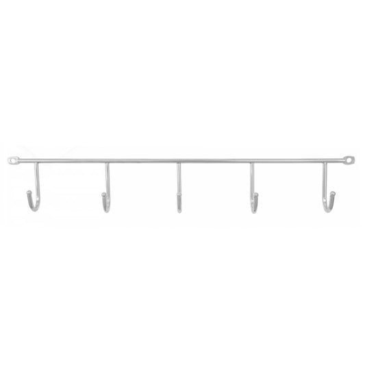 Riel de ropa montado en la pared L=400mm, 5 ganchos – Furnica