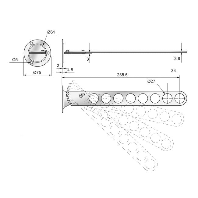 Estante de pared - Cromado