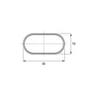 Armario con barra colgante ovalada de 15x30mm y longitud de 3000mm - Cromo