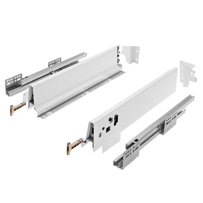 Conjunto de sistema de cierre suave para cajones, BAJA, H: 68mm, Blanco (13) – Furnica